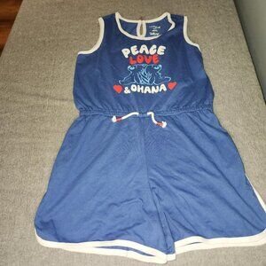 Disney Cat & Jack Peace Love Ohana Romper Girls XL 14